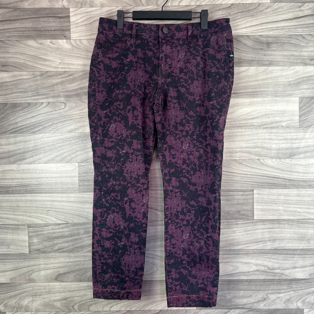 Cabi Skinny Jeans Women's 10 Purple Black Stretch Jeggings Twilight Punk Edgyy